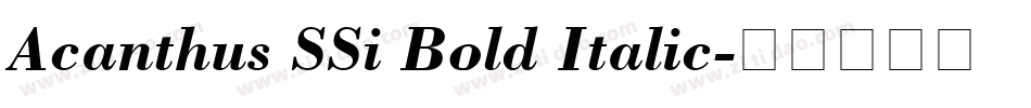 Acanthus SSi Bold Italic字体转换